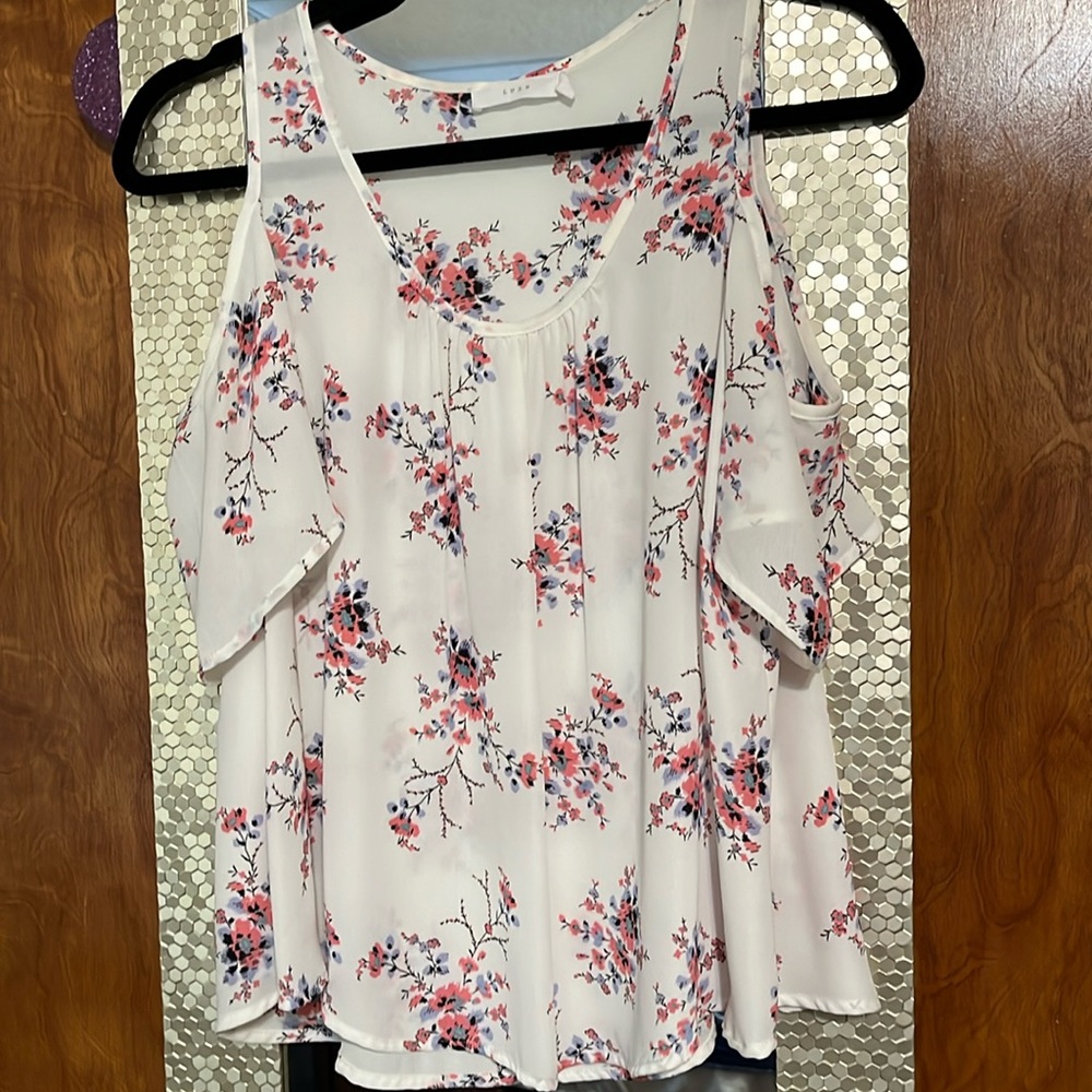 Lush cold shoulder blouse.